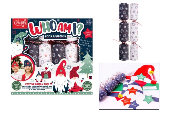 XH6406 CRACKERS 9IN WHO AM I GAME 6PK