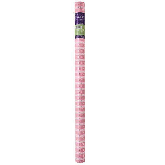 SH14219 WRAP 2M ROLL PINK BIRTHDAY