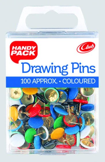 SH04802 DRAWING PINS COLOUR HANDY PK
