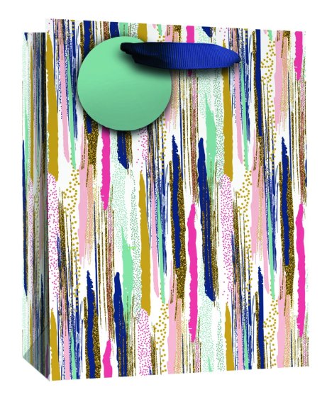 SJ15209 SJ15209 GIFT BAG MULTI STRIPE LARGE