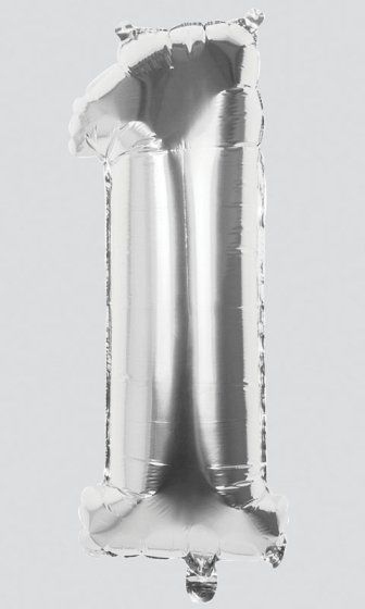 SG11230 BALLOON 86CM SILVER NO 1 FOIL