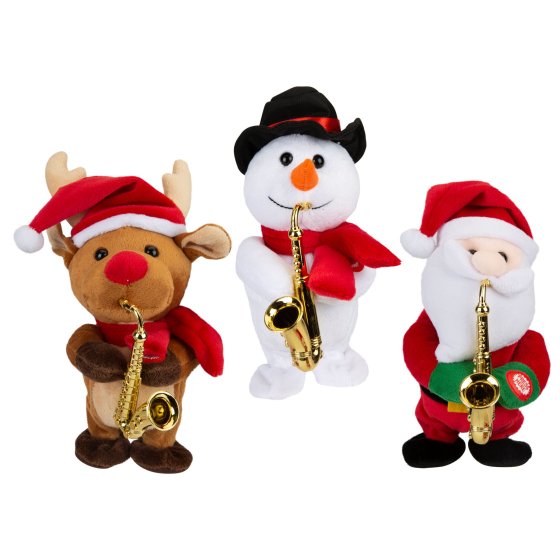 XH5106 XMAS PLUSH CHARACTER SAXOPHONE