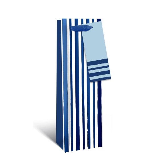 SJ15243 SJ15243 BOTTLE BAG BLUE STRIPES