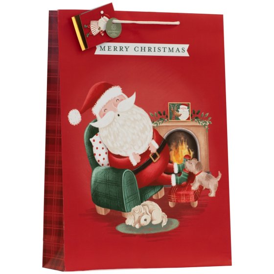 GIFT BAG SLEEPY SANTA JUMBO