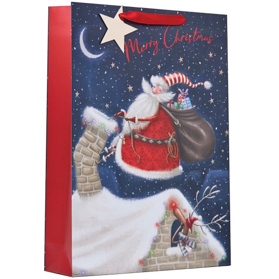 XH2506 GIFT BAG JOLLY SANTA L