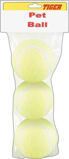 DOG TENNIS BALLS PK 3S