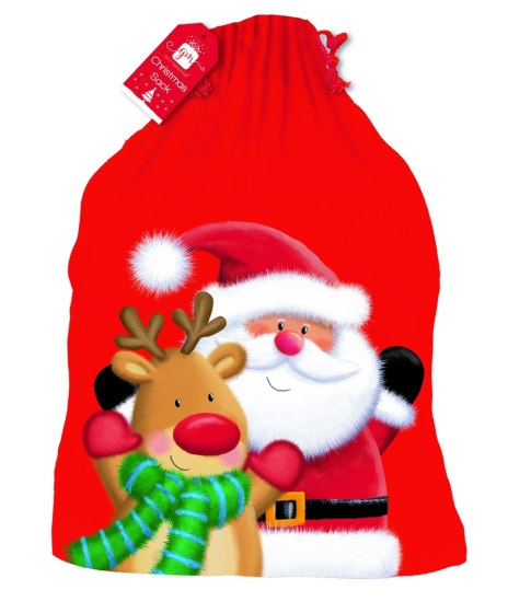 SACK SANTA WITH CORD CLOSURE