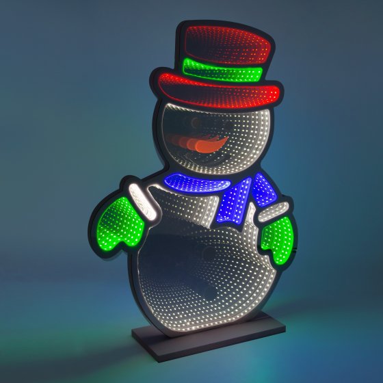 XH4404 LIGHT UP SNOWMAN INFINITY 60CM