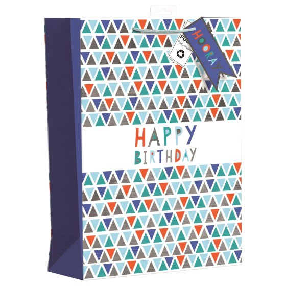 SH14424 GIFT BAG CHEVRON BIRTHDAY XL