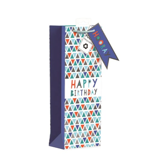 SH14427 BOTTLE BAG CHEVRON HAPPY BIRTH