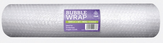 CJ0413 SJ00503 BUBBLE WRAP ROLLS 55MIC 500MM
