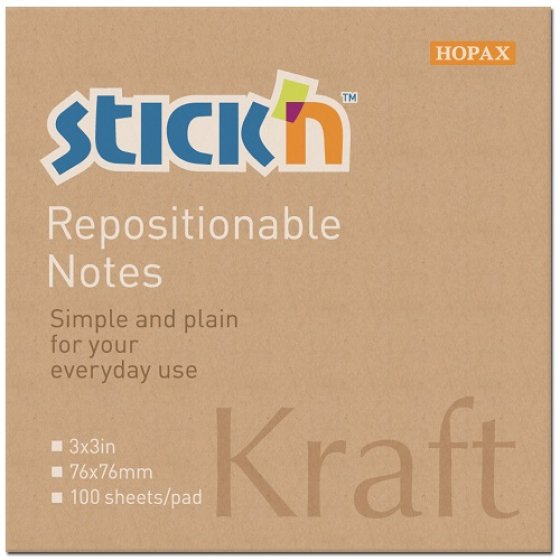 NOTES KRAFT REPOSITIONABLE 76