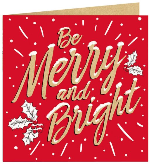 WIGIG CARDS BOX 10 SQ KRAFT CHRISTMA