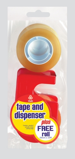 CJ0801 SJ05302 TAPE 19X33M TAPE N DISPENSER
