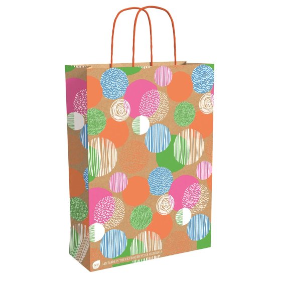 SH14006 GIFT BAG ECO NATURE NEON SPOTS