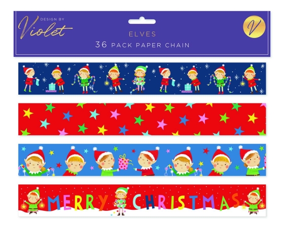 PAPER CHAINS ELVES 36PK