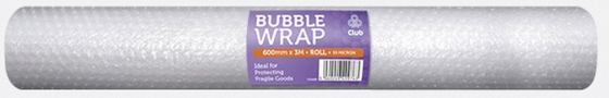 CJ0412 SJ00502 BUBBLE WRAP ROLLS 600X3M