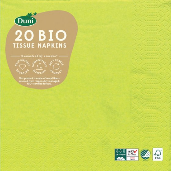 SH11920 33CM NAPKINS KIWI GREEN 20S