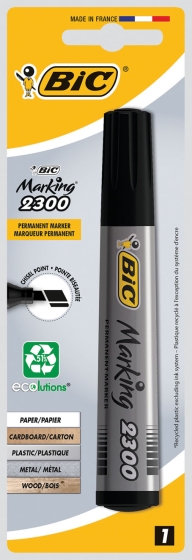 SJ07316 CHISEL MARKER BLACK CARDED