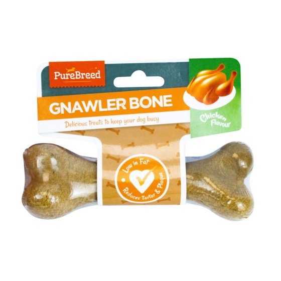 PET TREAT CHICKEN GNAWLER BONE 105G
