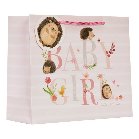 SH14506 GIFT BAG BABY GIRL M SHOPPER