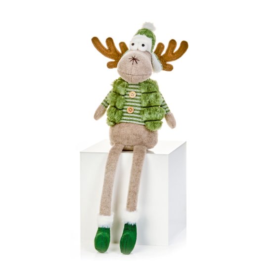 XH4902 PLUSH 58CM REINDEER SITTING