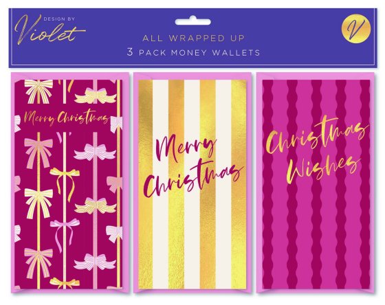 MONEY WALLETS  ALL WRAPPED UP 3PK