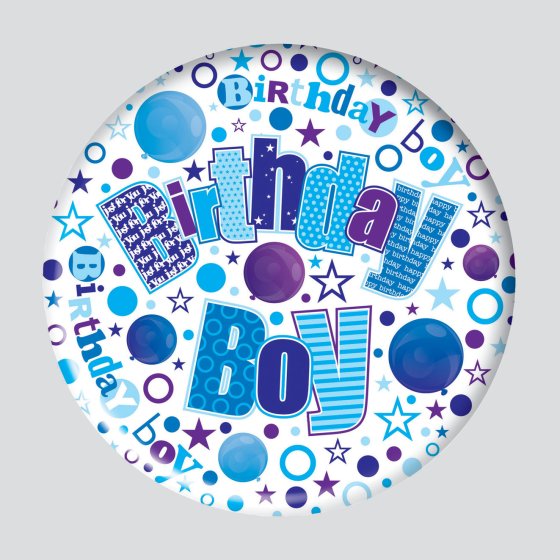 SH13222 BADGE BIRTHDAY BOY LARGE