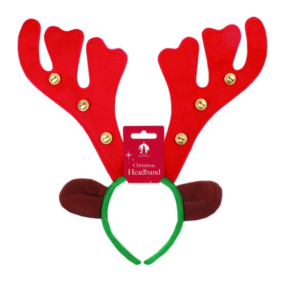 HEADBAND REINDEER ANTLER WITH BELLS