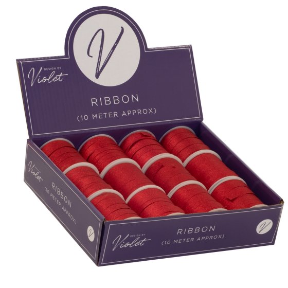 RIBBON 10M GLITTER RED