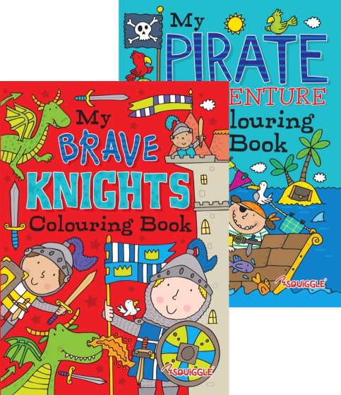 SH09804 COLOURING BOOK PIRATES N KNIGH