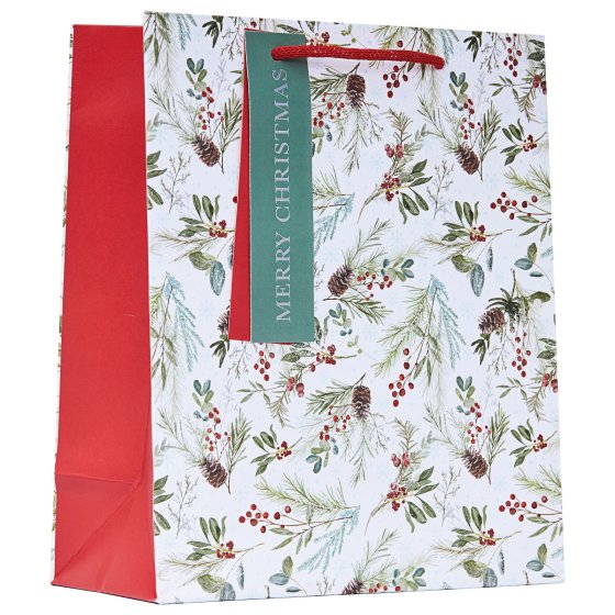 XH2902 GIFT BAG FROSTED FOLIAGE M