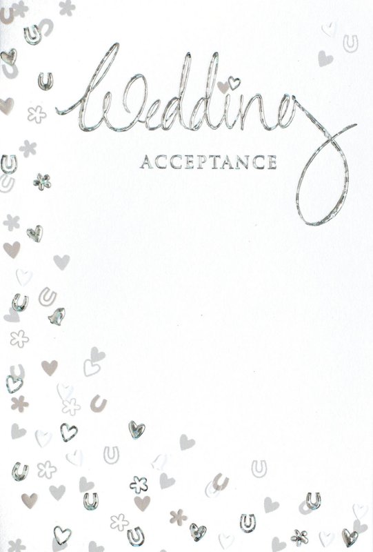 WEDDING ACCEPTANCE CARD CUTE : Williams Direct