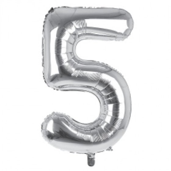 SH12515 BALLOON 34IN SILVER NO 5 FOIL