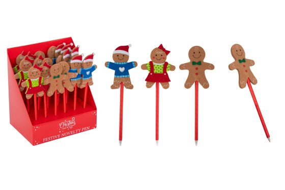 CHRISTMAS GINGERBREAD PEN ASST