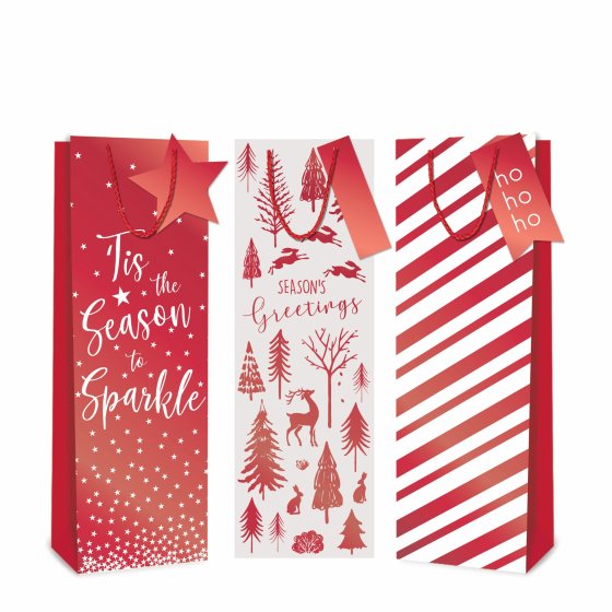 XH3115 BOTTLE BAG RED FOIL