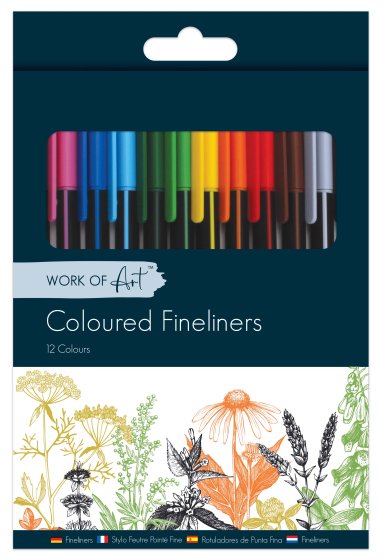 SH08106 PENS FINELINERS 12 COLOURS
