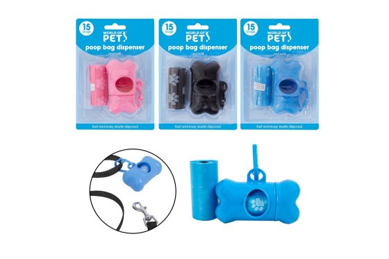 SJ11401 POOP BAG DISPENSER N REFILL ASST