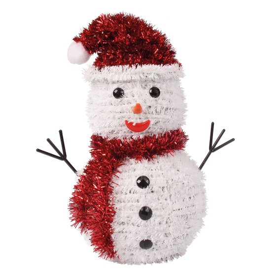 ORNAMENT TINSEL SNOWMAN