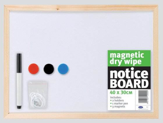 SH04009 MAGNETIC DRY WIPE BOARD 40X30