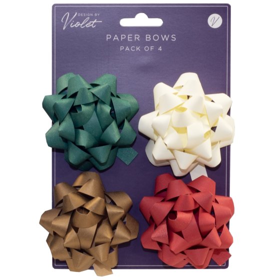 BOWS 4 PACK PAPER ASST