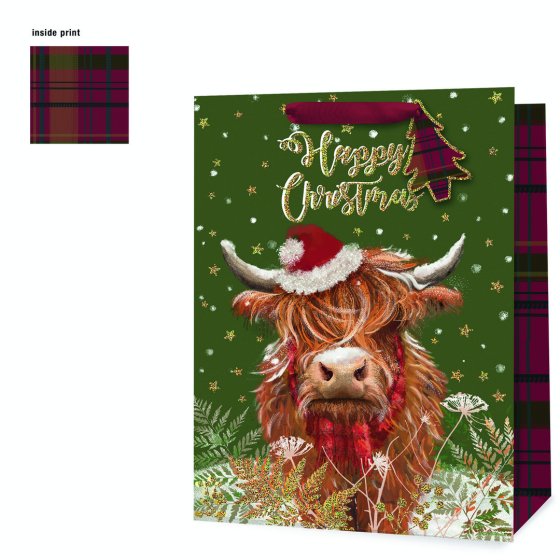 GIFT BAG HIGHLAND COW XL