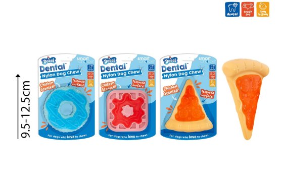 SJ11311 SJ11311 DOG TOY SCENTED RUBBER N NYLON DENTAL ASST