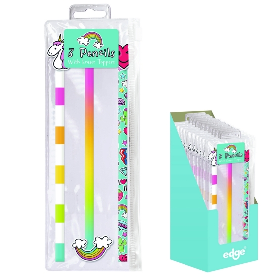 CJ1206 SJ08216 NOVELTY CHARMING PENCILS WITH ERASER TOPPERS