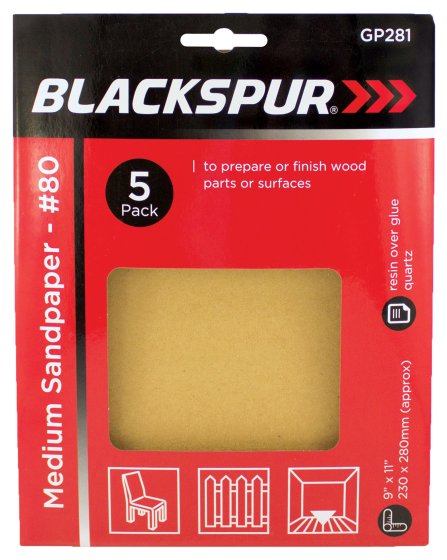 SANDPAPER MEDIUM 5PC