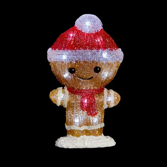 XG3905 LIT 22CM ACRYLIC GINGERBREAD