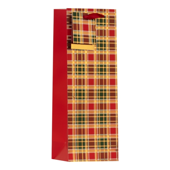 BOTTLE BAG TARTAN