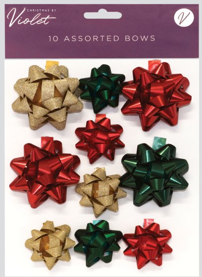 XH2306 BOWS TRAD CHRISTMAS ASST