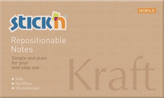 NOTES KRAFT REPOSITIONABLE 127