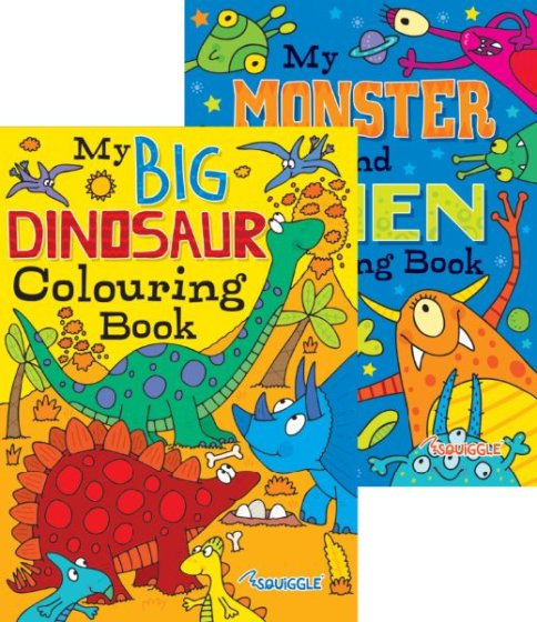 SH09802 COLOURING BOOK ALIEN MONSTER D